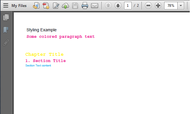 StylingExample Пример PDF